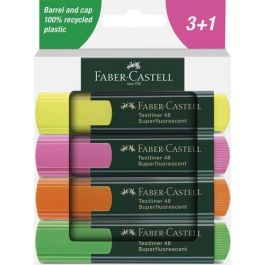Faber Castell Marcador Fluorescente Textliner 48 C-Surtidos, Blíster 3+1 Ud, 3 Anchuras, Punta en Cuña, 100% Reciclado Precio: 1.88999943. SKU: B177BQH25X