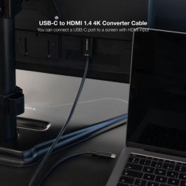 Cable USB-C a HDMI NANOCABLE 10.15.5132 Negro 1,8 m 4K Ultra HD