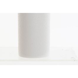 DKD Home Decor Jarrón de Cerámica Estilo Scandi Nórdico Blanco, Medidas: 8 cm Largo, 9.5 cm Ancho, 20 cm Alto, Pack de 2 Unidades