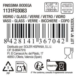 La Mediterranea Vaso Sidra Finissima Bodega Edición Especial 56 cl Modelo Md (24 Unidades)