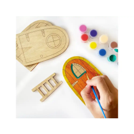 Wondee Kit para Colorear Figuras de Madera Sostenible con 12 Colores y Brochas para Niños, Fomenta Creatividad y Motricidad Precio: 43.1728. SKU: B162MT3S69