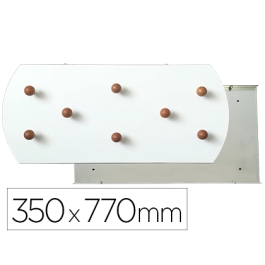 Sie Perchero de Pared Blanco con 8 Colgadores de Madera de Haya 350x770 mm Precio: 105.50000043. SKU: B16N457BBC