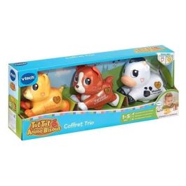 Vtech VTE3417764268053 - Tut Tut Animo Bisous - Set de Trio: Perro, Gato y Vaca - Multicolor