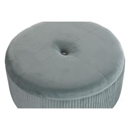 DKD Home Decor Reposapiés Glam Verde Set de 2 (70x28x70 cm) con estructura de MDF y tapicería de Poliéster