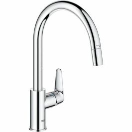 Grifo de cocina - Cromo - Caño alto en forma de C - Aireador extraíble - Rotación 360 - Limitador de caudal - GROHE Start Curve - 30562000