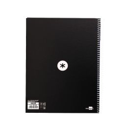 Cuaderno Espiral A4 Micro Antartik Tapa Forrada80H 90 gr Horizontal 1 Banda 4 Taladros Color Negro