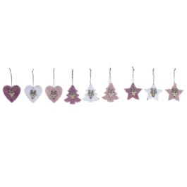 Decoracion Colgante Navidad Fantasia DKD Home Decor Rosa Blanco 8 x 1 x 22 cm Set de 3 (3 Unidades) Precio: 5.94999955. SKU: B12YKC3PWQ