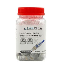 Lanview Conector RJ45 STP Cat6 para conductores trenzados/sólidos AWG23-24