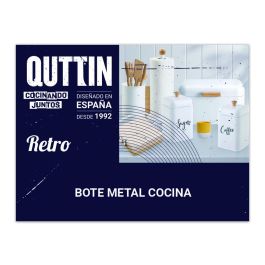 Quttin Bote de Metal para Cocina Estilo Coffee Retro con Medidas 11.2x11.2x13.5 cm (12 Unidades)