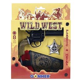 Gonher Pistola de Juguete Wild West Metálica 21x27x3 cm con 8 Tiros, Cartuchera y Estrella Sheriff para Niños +3 Años Precio: 9.5000004. SKU: S2404563