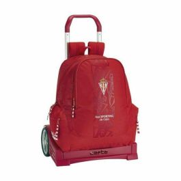 Mochila Escolar con Ruedas Evolution Real Sporting de Gijón Rojo Precio: 45.50000026. SKU: S4301216