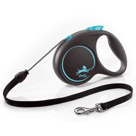 Flexi Correa Black Design M Cordón 5M Azul para Perros