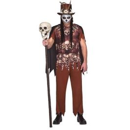 Disfraz voodoo cannibal talla m-l (camiseta, pantalones y capa)