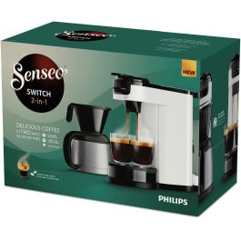 Philips HD6592/05 Máquina de Café Senseo Switch 2 en 1, Cafetera dual para café de filtro y monodosis (vainas), con tecnología para más crema