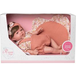 ROSA TOYS Muñeca Bebé Reborn Mia con Cambiador y Sonidos Bebé Realistas 46cm