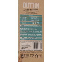 Quttin Cuchillo Jamonero de 22 cm para Cortar Jamón, Colección Bio (24 Unidades)