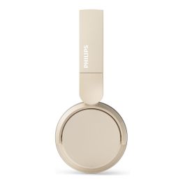Philips TAH3209BG/00 Auriculares Inalámbricos Bluetooth Beige con Micrófono, 25h Reproducción, Llamadas Nítidas y Diseño Plegable