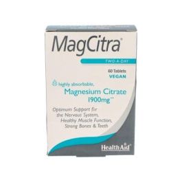 HEALTH AID Magcitra 60 Comprimidos Citrato de Magnesio para Calambres y Huesos Saludables - 300mg Magnesio Elemental por Dosis Precio: 23.5900005. SKU: B1GQ3V3BBQ