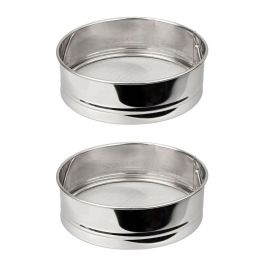 Fackelmann AAARV39584 - Juego de 2 Coladores de Cocina Extrafinos de Acero Inoxidable - Basic - 18 cm