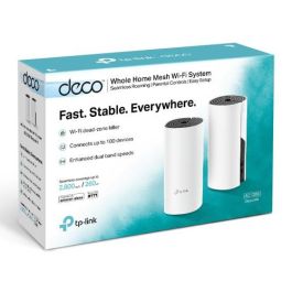 TP-LINK Deco M4 (2-pack) Router Inalámbrico Doble Banda 2.4 GHz / 5 GHz Gigabit Ethernet Negro Blanco