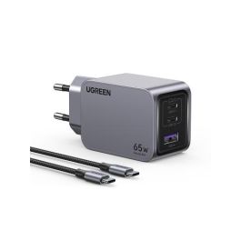 UGREEN Nexode Pro 25871 Cargador 65W GaN con 2x USB-C y USB-A Carga Rápida Universal para Móviles, Tablets, Gris