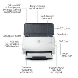 HP ScanJet Pro 3000 S4 Escáner Documental con Alimentador Automático de Documentos y Doble Cara