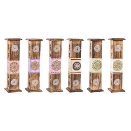 DKD Home Decor Soporte Incienso Indio Mandala Madera Multicolor Marron 8x8x30 cm Set 10 Piezas Artesanal Reciclable Precio: 30.50000052. SKU: S3030377