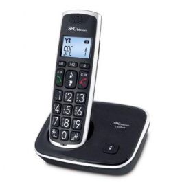 SPC 7608N Teléfono Inalámbrico Digital DECT con Pantalla y Teclas Grandes, Volumen Amplificado +10dB, Manos Libres, Compatible Audífonos, Negro Precio: 42.50000007. SKU: S7603307