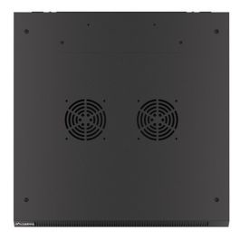 Lanberg WF01-6612-10B Armario Rack de Pared 12U Negro para Redes, 60 kg, con Rieles, Cierre y Gestión de Cables IP20