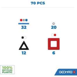 Geomag Paneles Clásicos Transbordador NASA GEO0871772008002 Juego de Construcción Magnético 70 Piezas