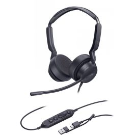 Yealink UH42 Headset Dual UC USB-C/A Auriculares con Cable, Diadema Binaural, Llamadas/Música, Negro