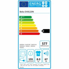 Secadora de evacuación BEKO DV8120N Blanco Secadora de evacuación BEKO DV8120N Blanco