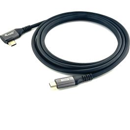 Equip Cable USB-C a USB-C 2.0 M/M Angular 90° PD 100W 5A 480Mbps 2m Negro