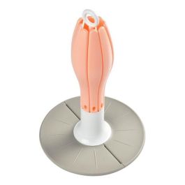 Beaba Desagüe Secador de Biberones y Accesorios Plegable y Compacto para 8 Biberones, Mantiene Encimera Seca, Diseño Flor Rosa