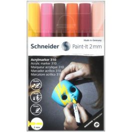 Marcador Acrylic Schneider Paint-It 310 Conico (2 Mm) Estuche De 6 (Amarillo, Fucsia, Marrón, Naranja, Borgoña, Albaricoque) Precio: 17.5000001. SKU: B16J7PWK78
