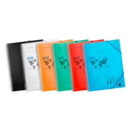 Carpeta Liderpapel Escaparate Con Espiral 80 Fundas Polipropileno Din A4 Negro