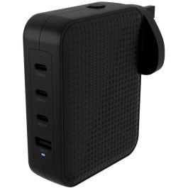 Targus Cargador GaN 140W USB-C PD 3.1 & USB-A, Carga Rápida para Portátiles, Smartphones y Tablets, Múltiples Puertos, Negro