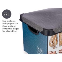Caja Plastico 22L Vintage Con Asa Kipit 30X23CM (12 Unidades) Caja Plastico 22L Vintage Con Asa Kipit 30X23CM (12 Unidades)