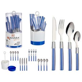 Set 16 Cubiertos Kinvara Acero Inoxidable Mango PS Azul Oscuro 11x25x11 cm (8 Unidades) Precio: 108.59000042. SKU: B18H7RTBCC