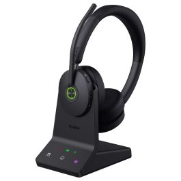 Yealink WH68 Teams Auriculares Inalámbrico y Alámbrico para Llamadas/Música con Reducción de Ruido Activo