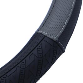 MOMO MOMLSWC0VIPBG Funda Volante V.I.P. Black-Grey para 38-39 cm, Poliuretano, Estilo Deportivo Universal
