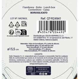 Quttin Fiambrera Redonda Hermética 15.5 cm 650 cc (6 Unidades)