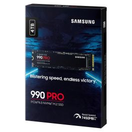 SAMSUNG 990 PRO 4 TB SSD M.2 PCIe 4.0 NVMe V-NAND TLC - Velocidad Lectura 7450 MB/s, Escritura 6900 MB/s - Para Gaming, PC y PS5 - Con Software Magician y Control Térmico