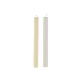 DKD Home Decor Vela Decorativa de Cera Urban Crudo Blanco, Set de 3 Unidades, 2x2x25 cm, Duración 10h DKD Home Decor Vela Decorativa de Cera Urban Crudo Blanco, Set de 3 Unidades, 2x2x25 cm, Duración 10h