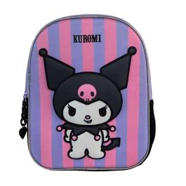 Toybags Kuromi Mochila Preescolar 3D con Bolsillo Lateral, Interior Forrado 10 x 21 x 8 cm