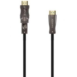 AISENS CABLE HDMI V2.1 AOC DESMONTABLE ULTRA ALTA VELOCIDAD / HEC 8K@60HZ 4K@120HZ 4:4:4 48GBPS, A/M-D/A/M, NEGRO, 50M