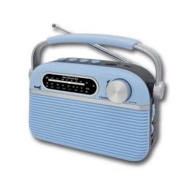 SAMI Radio AC/DC 3 bandas vintage AZUL con Bluetooth, USB y micrófono Precio: 26.59000047. SKU: B132LYNLJ7