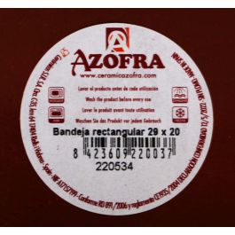 Azofra Fuente Rectangular 29 x 20 cm Vitro (4 Unidades)