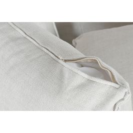 DKD Home Decor Sofá Beige 110 x 86 x 260 cm - Lino, 7 Cojines, Desenfundable