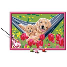 Ravensburger RAV00025852 Kit de Pintura por Números CreArt Kids: Labrador y Tulipanes, Set de 31x21 cm, Ideal para Niños de 7 Años+ Ravensburger RAV00025852 Kit de Pintura por Números CreArt Kids: Labrador y Tulipanes, Set de 31x21 cm, Ideal para Niños de 7 Años+